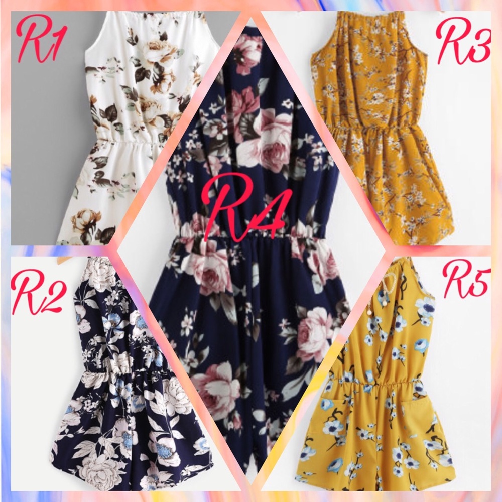 Floral Print Cami Romper